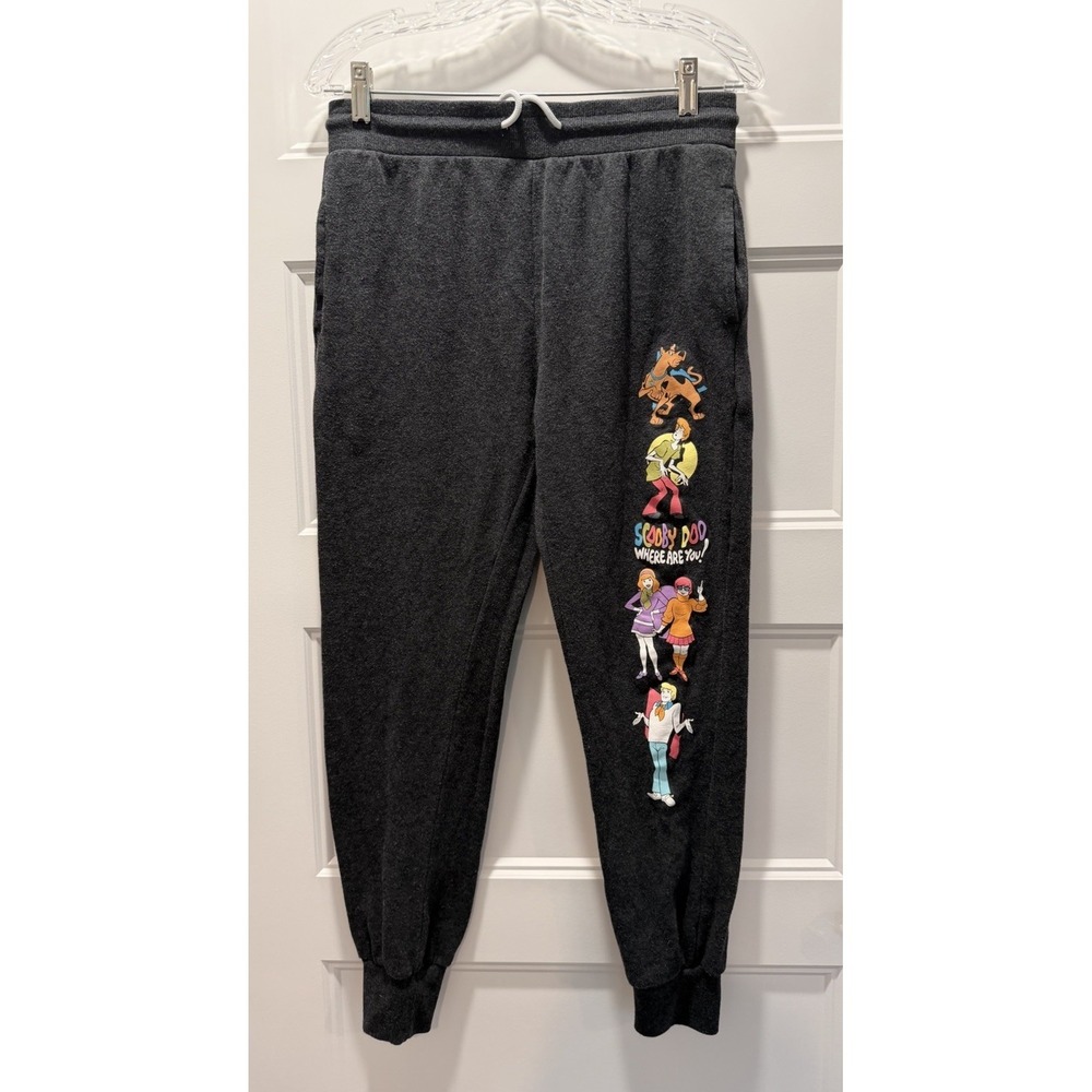Scooby-Doo Where Are You Joggers Sweatpants Women's Size M Charcoal Heather Y2K